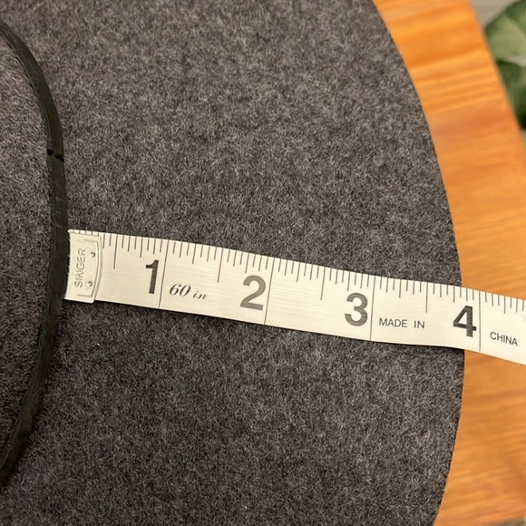 PHENIX Fedora Round Crown 100% Wool - Wide Brim -Grey -Boho Chic Hat - OS - Picture 4 of 9